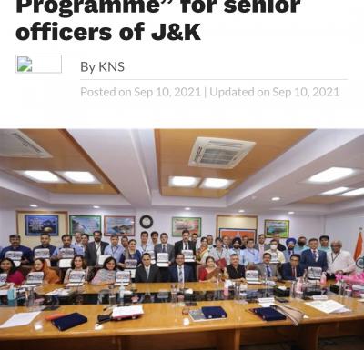 NCGG, JKIMPARD organize first ever “Mid Career Training Programme” for senior officers of J&K - KNS