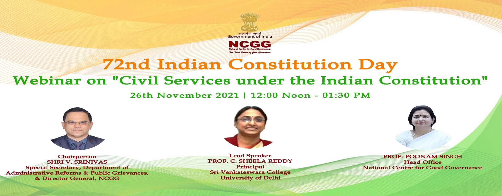 Webinar on &quot;Civil Services under the Indian Constitution&quot;