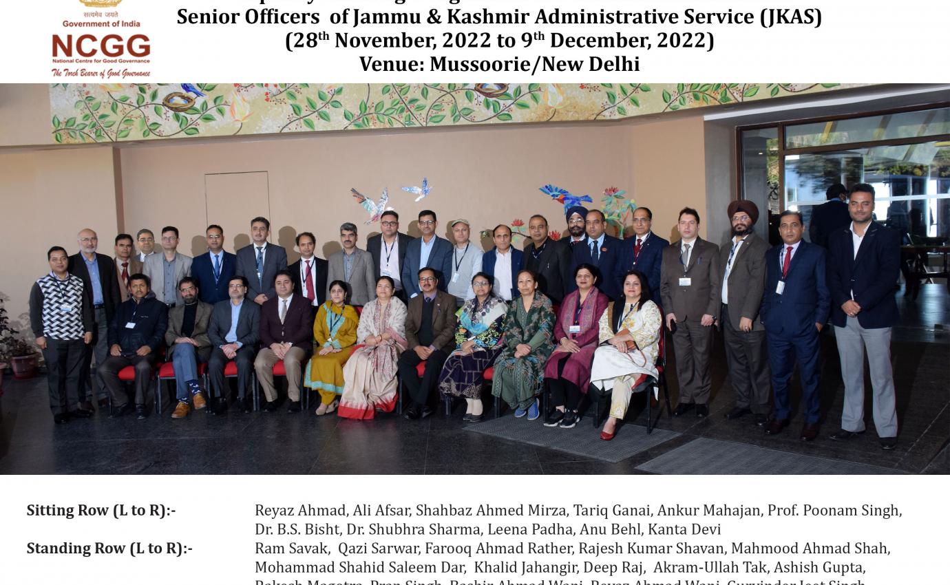 Capacity Building Programme - Jammu & Kashmir 